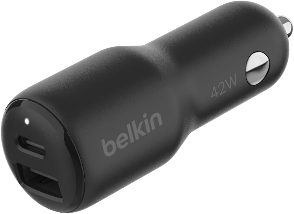Belkin BoostCharge Dual Car Charger 42W w/Fast Charge USB-C ... - Image 2