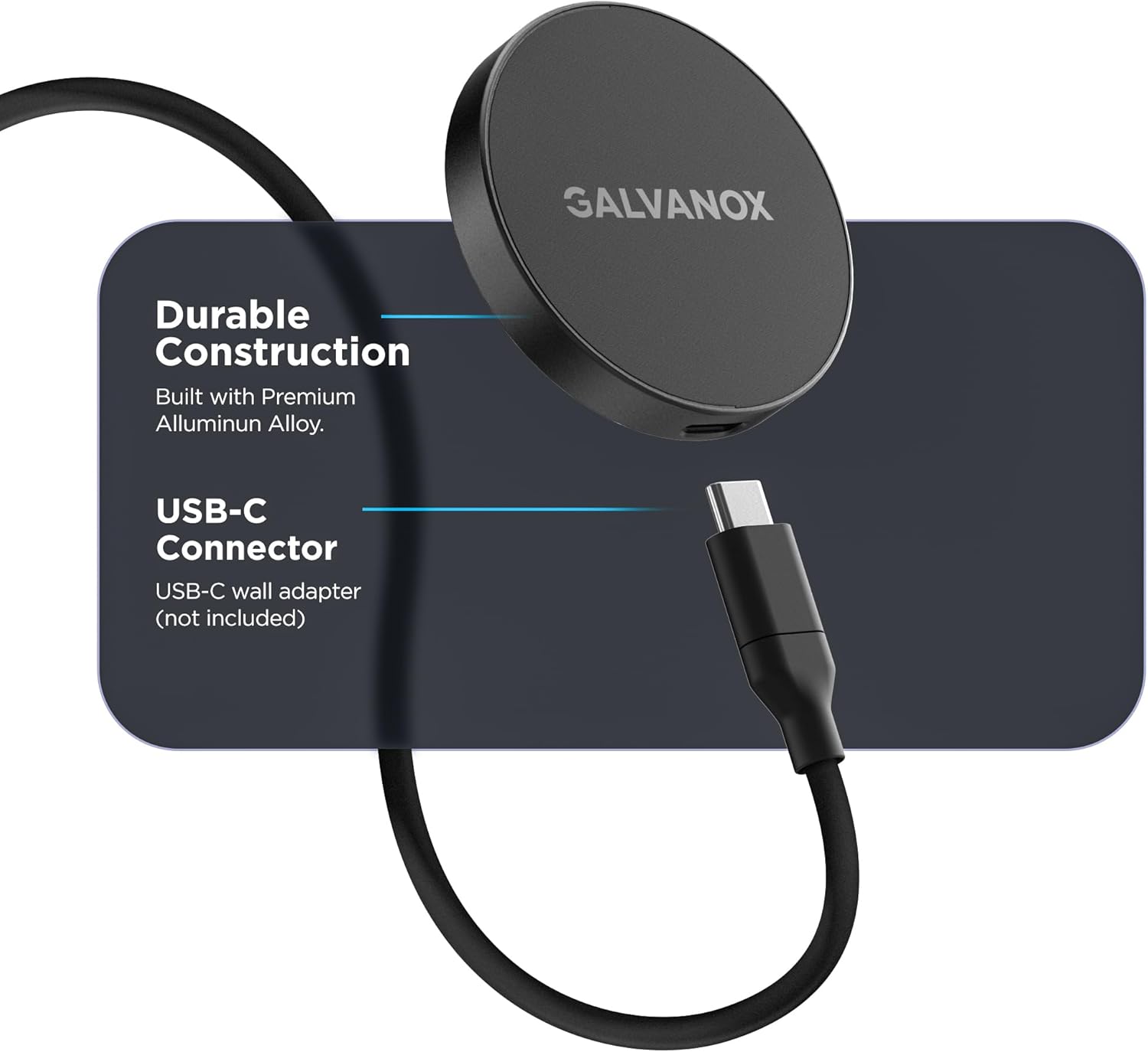 Galvanox Stick-On Magnetic Wireless Charger, Compatible with... - Image 8
