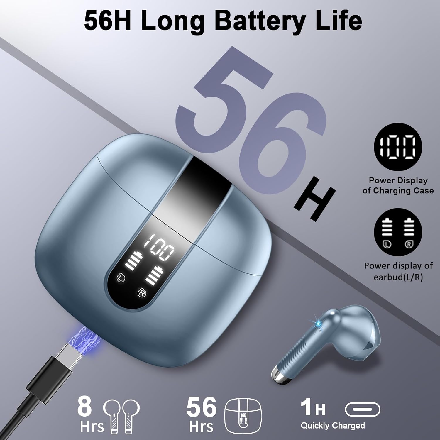 Wireless Earbuds, Bluetooth 5.4 Headphones NEW Wireless Head... - Image 6