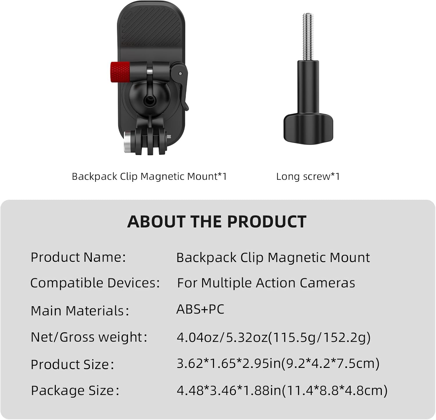Backpack Clip Magnetic Mount for DJI Osmo Action 5 Pro/6/4/3... - Image 9