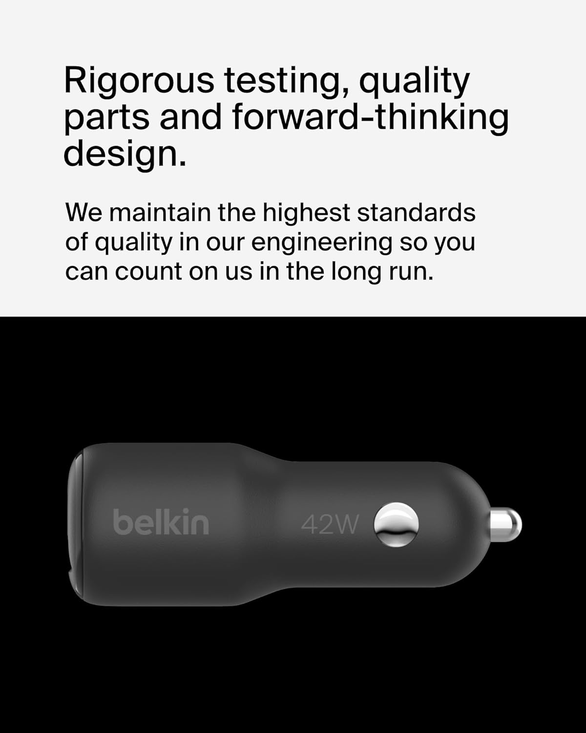 Belkin BoostCharge Dual Car Charger 42W w/Fast Charge USB-C ... - Image 7