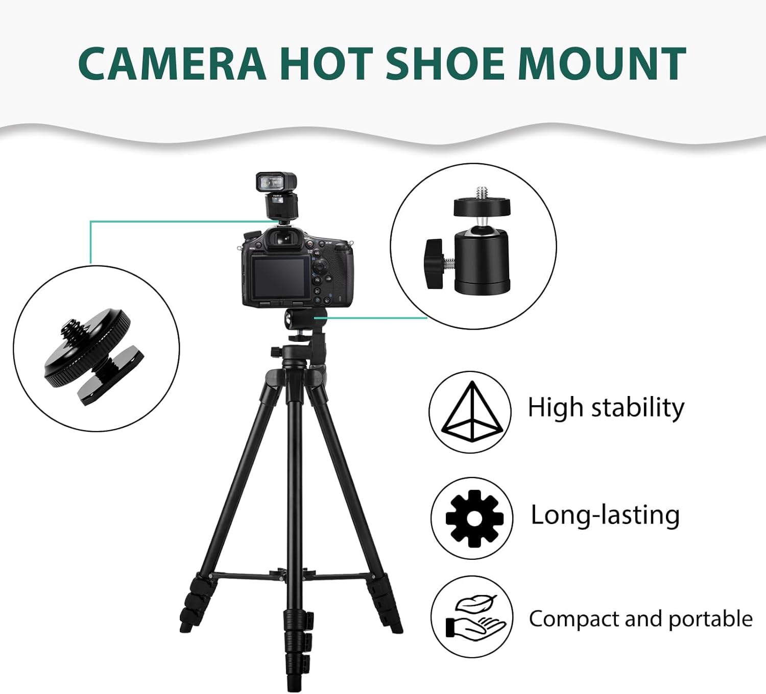 Tripod Mini Ball Head Mount 360° Swivel Metal Ball Head with... - Image 6