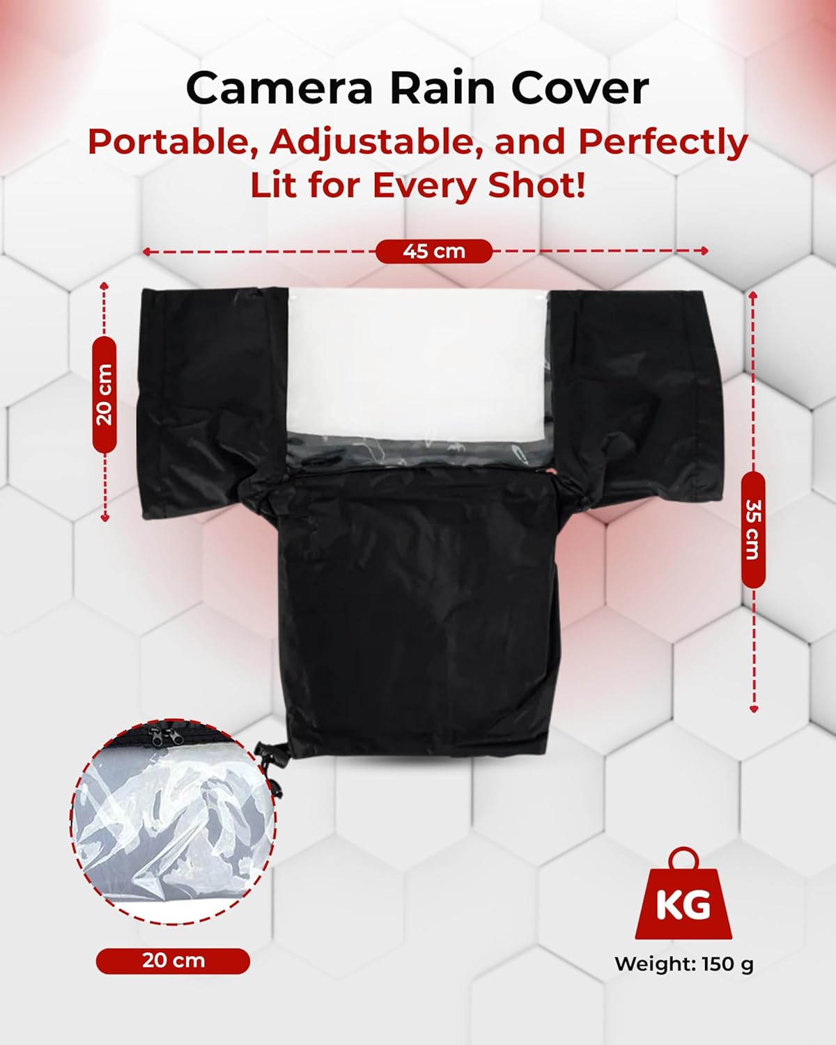 Universal Waterproof Camera Rain Cover with Drawstring Sleev... - Image 7