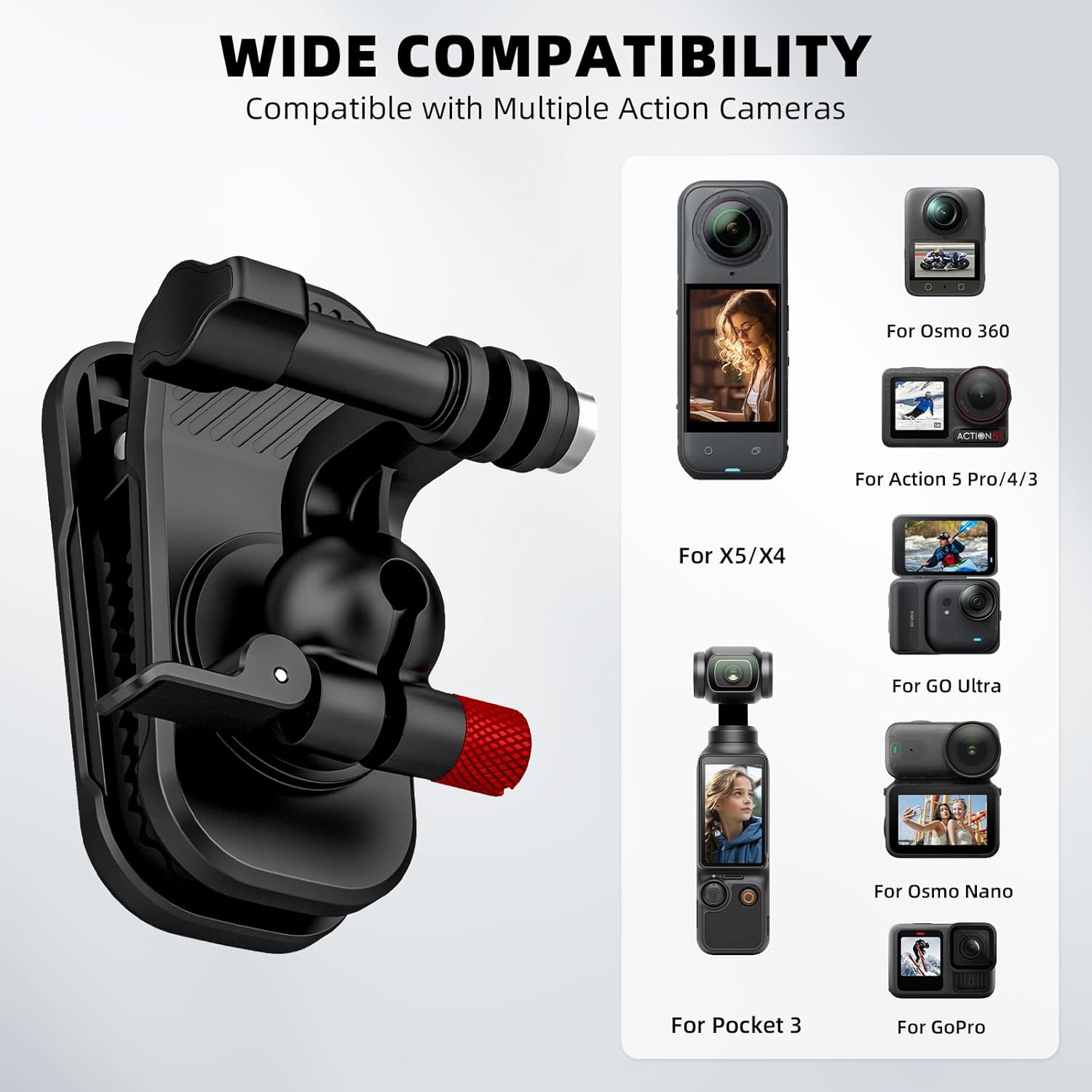 Backpack Clip Magnetic Mount for DJI Osmo Action 5 Pro/6/4/3... - Image 2