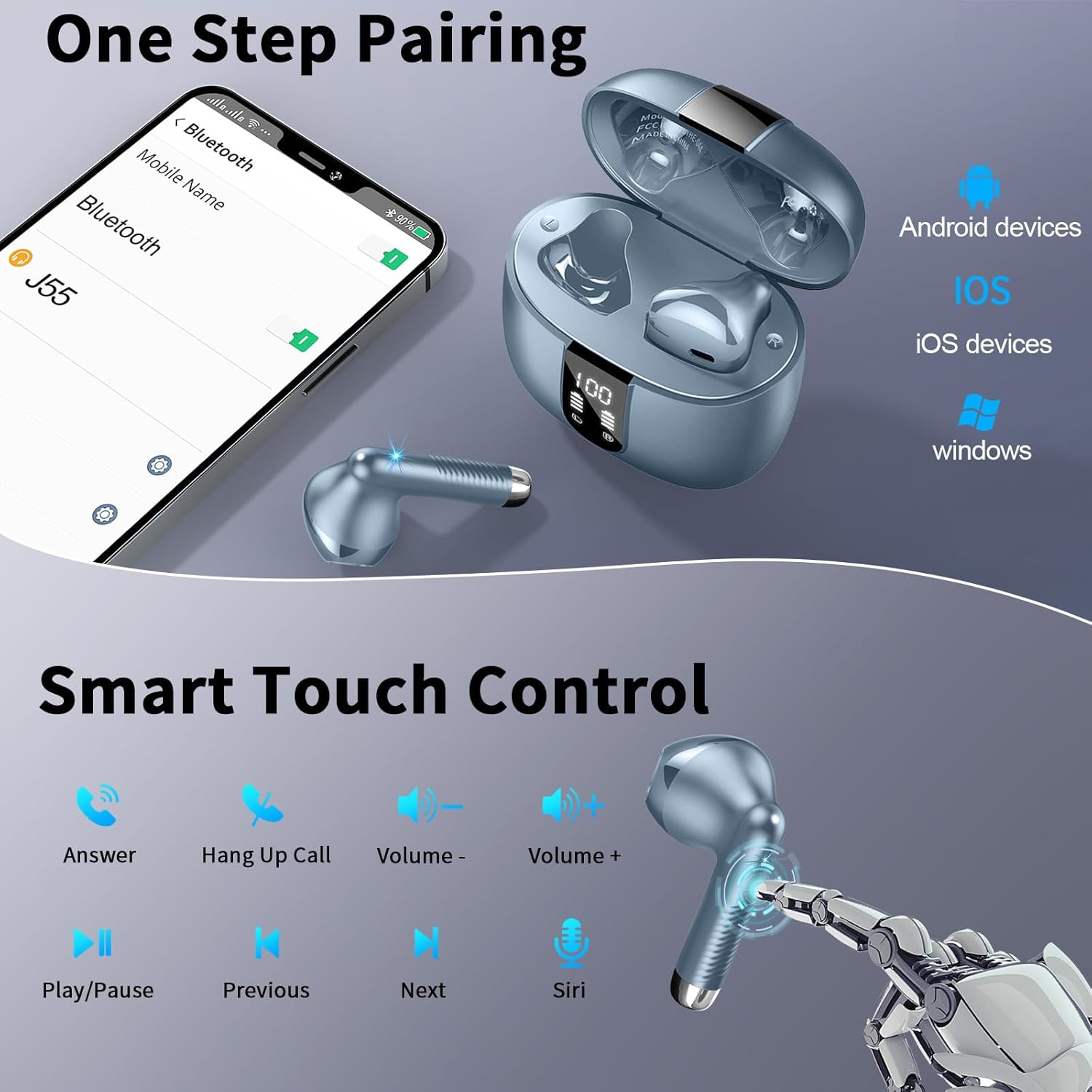 Wireless Earbuds, Bluetooth 5.4 Headphones NEW Wireless Head... - Image 7