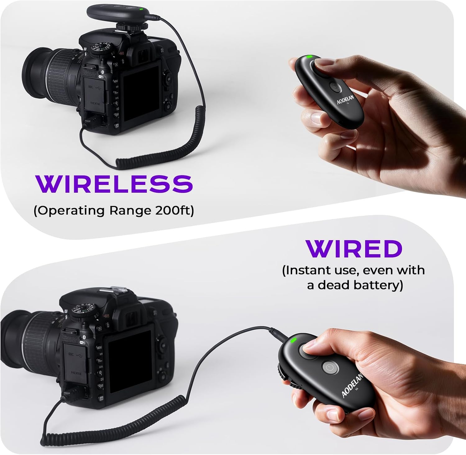 for Canon Rechargeable Camera Remote Shutter Release - AODEL... - Image 5