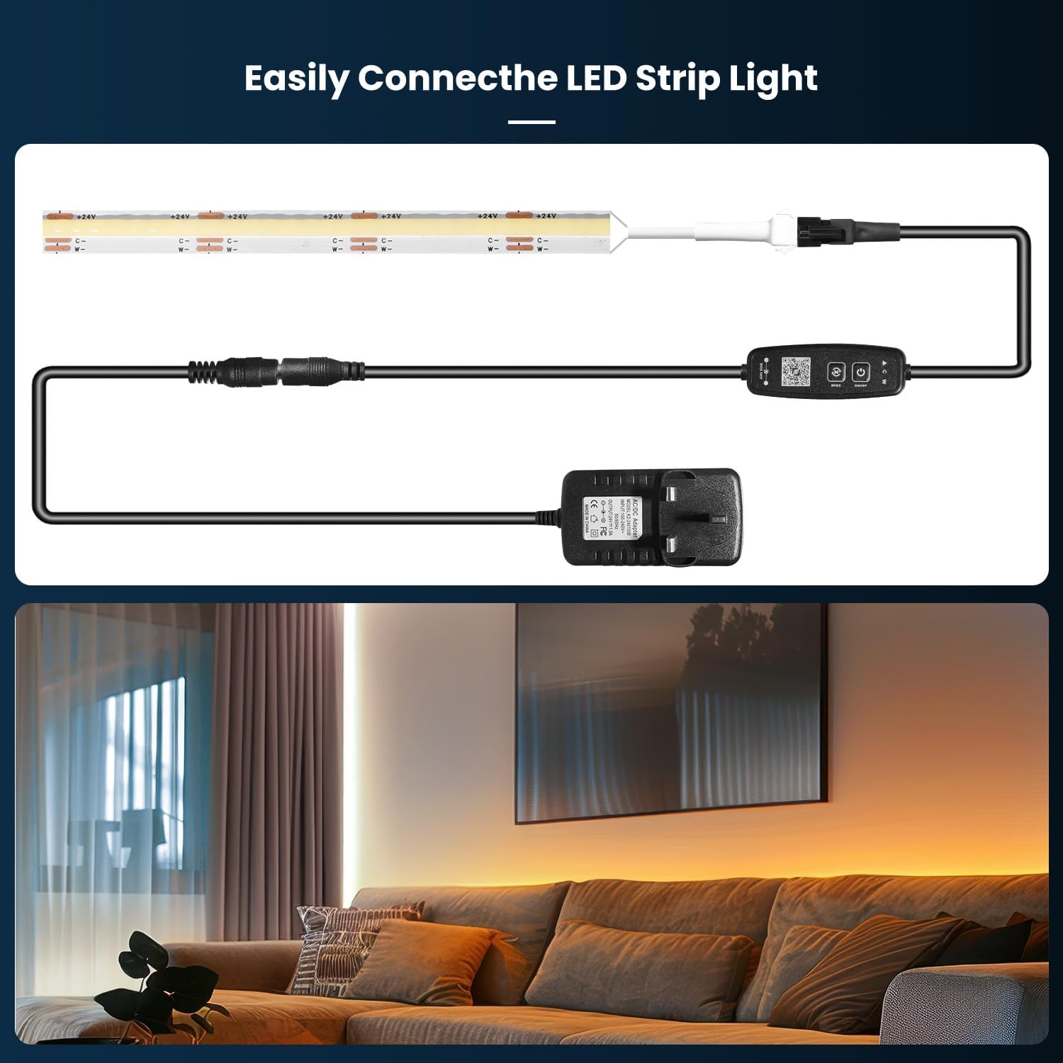 COB Led Strip 7M, 3000-6500K CRI90+ Led COB Strip Light, 24V... - Image 7
