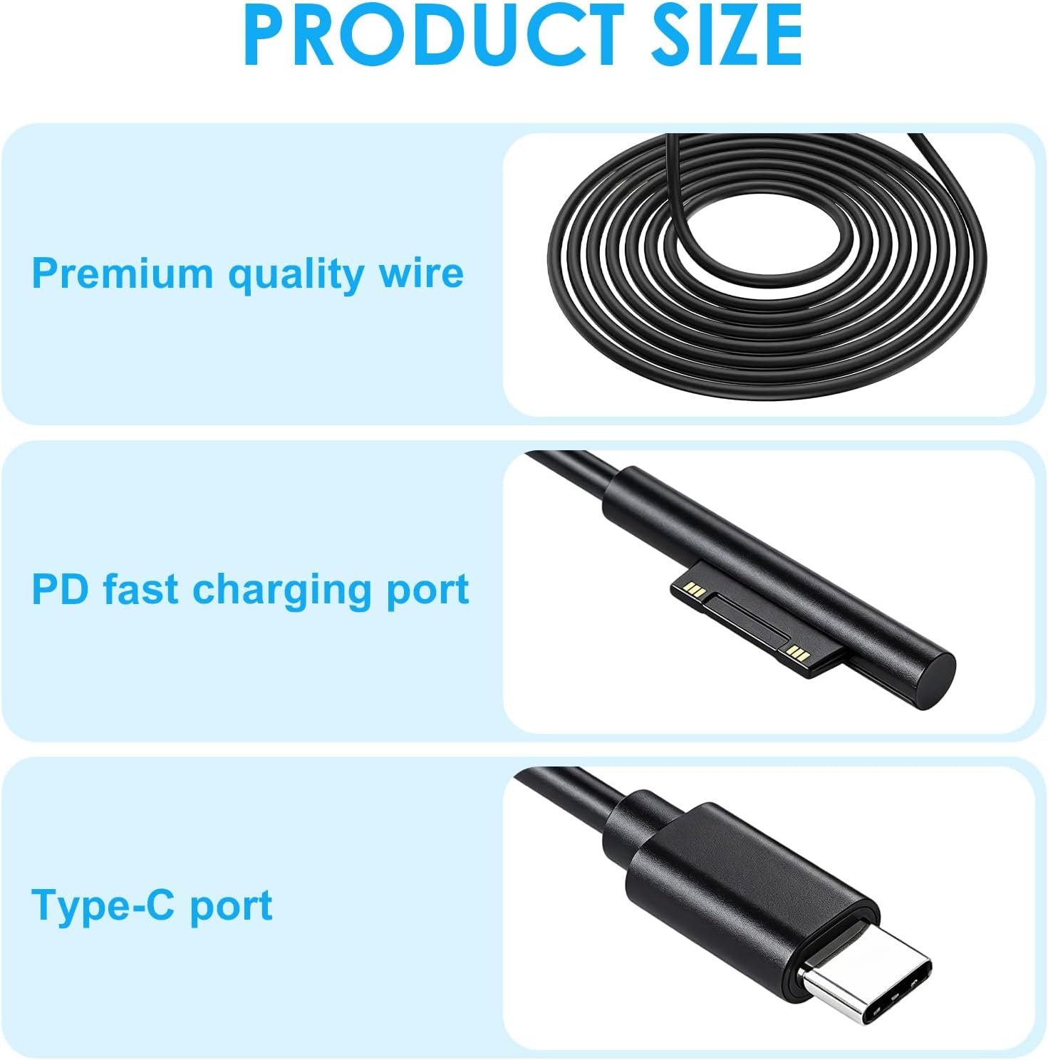 1.8m Surface Connect to USB-C Charging Cable, Compatible wit... - Image 4