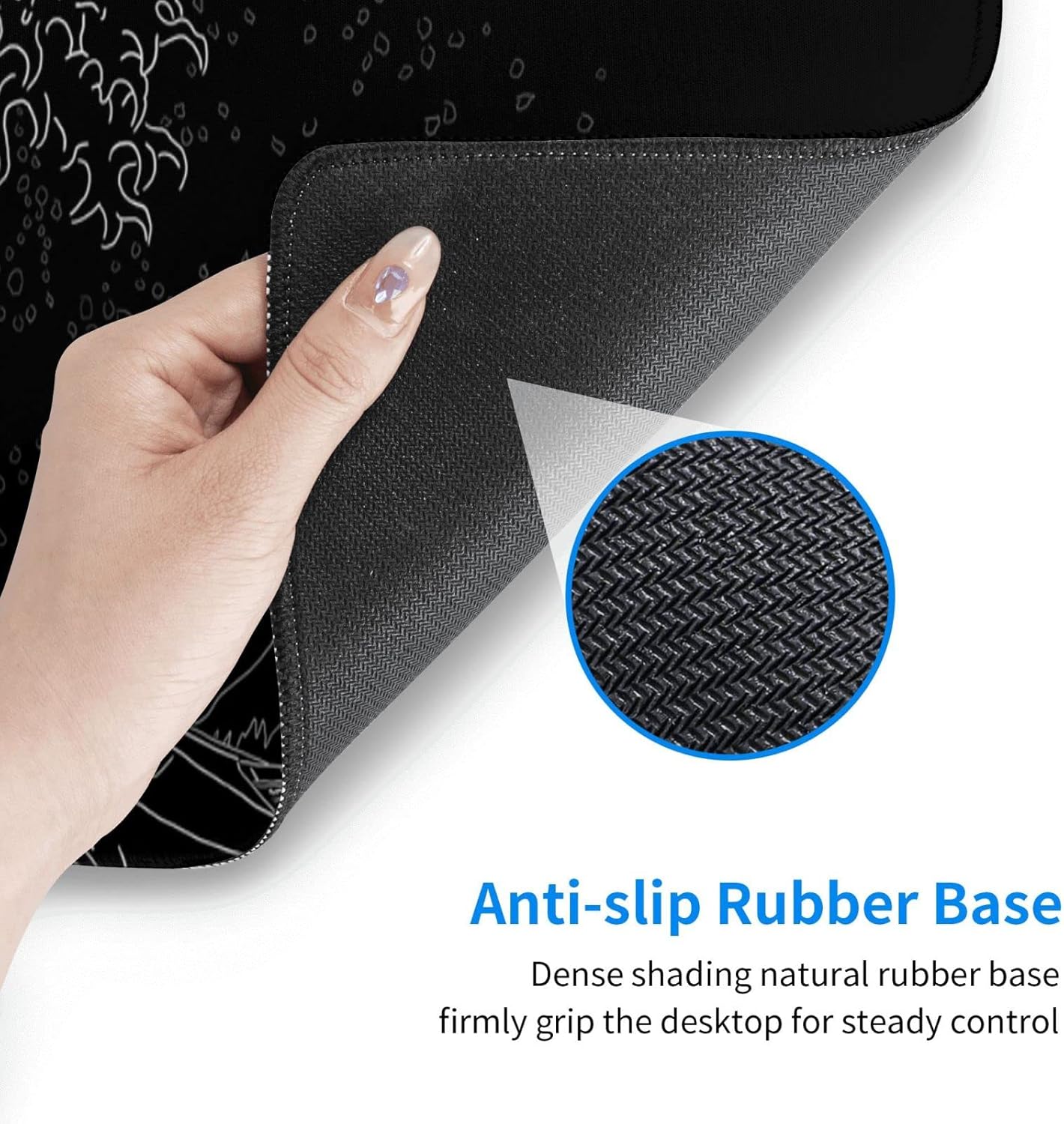 Extended Large Anime Black Mouse Pad The Great Wave off Kana... - Image 8