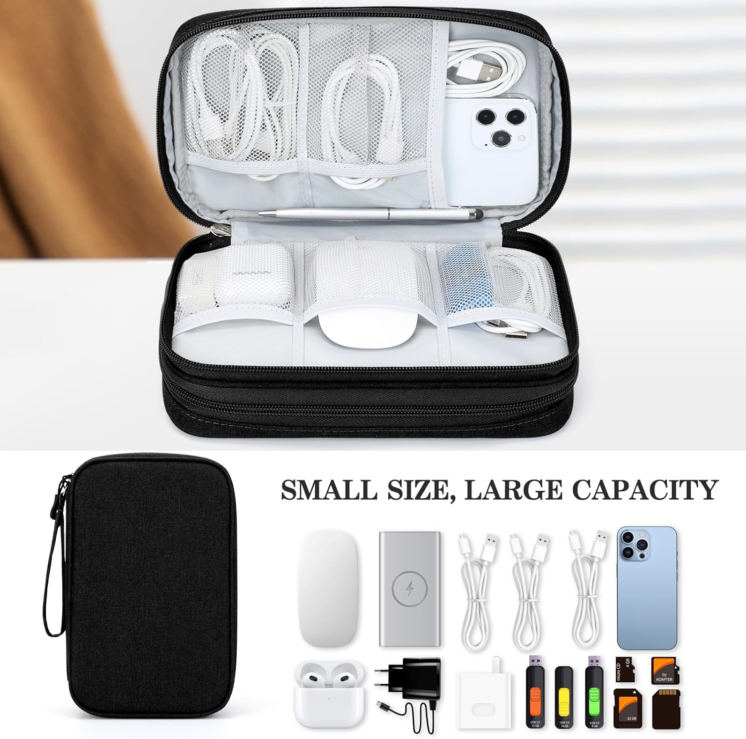FYY Travel Cable Organiser, Electronics Accessories Bag, Wat... - Image 7