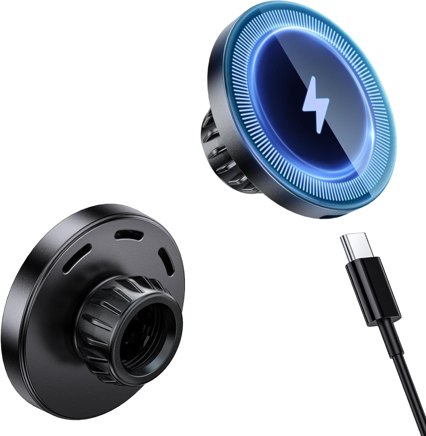 Magnetic Wireless Charging Phone Holder with 17mm Ball Socke... - Image 2