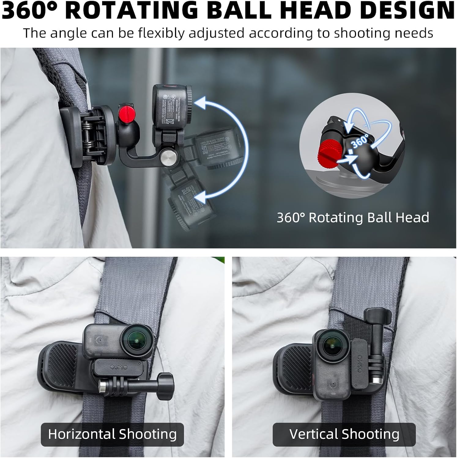 Backpack Clip Magnetic Mount for DJI Osmo Action 5 Pro/6/4/3... - Image 5
