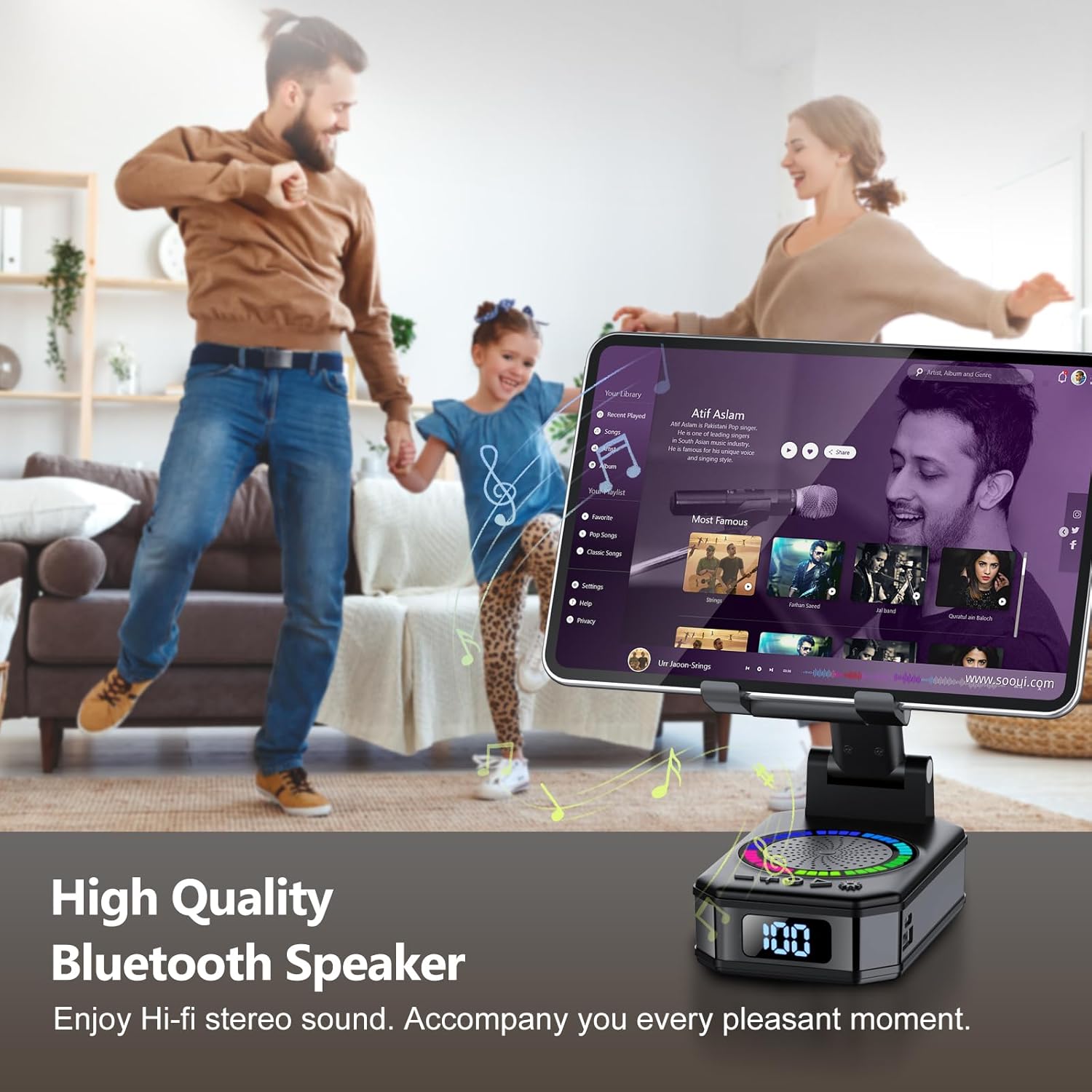 Gifts for Men Women, Phone Stand with Bluetooth Speaker, 4-i... - Image 6
