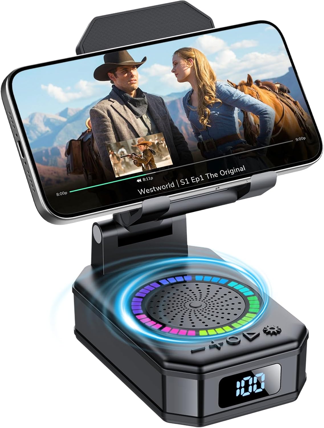 Gifts for Men Women, Phone Stand with Bluetooth Speaker, 4-i... - Image 2