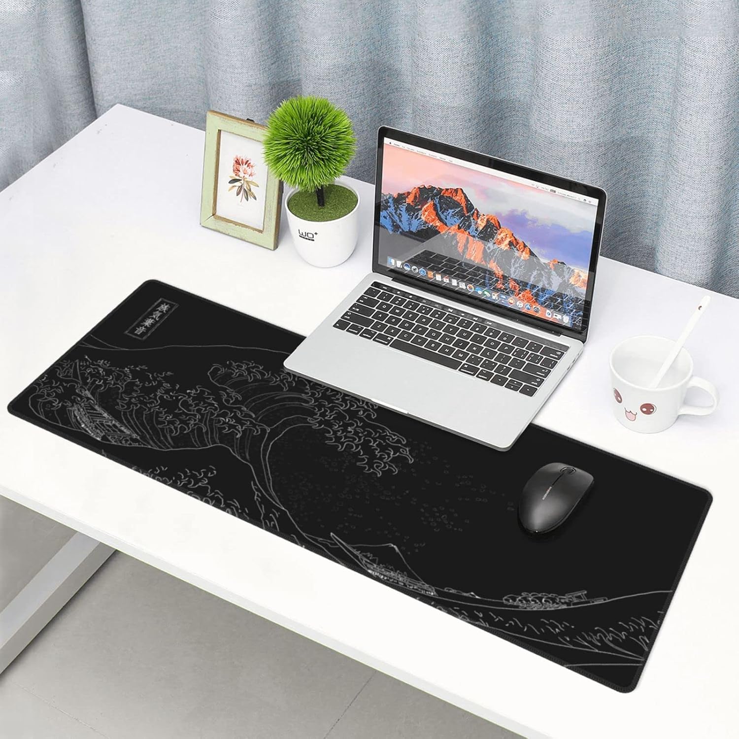 Extended Large Anime Black Mouse Pad The Great Wave off Kana... - Image 10