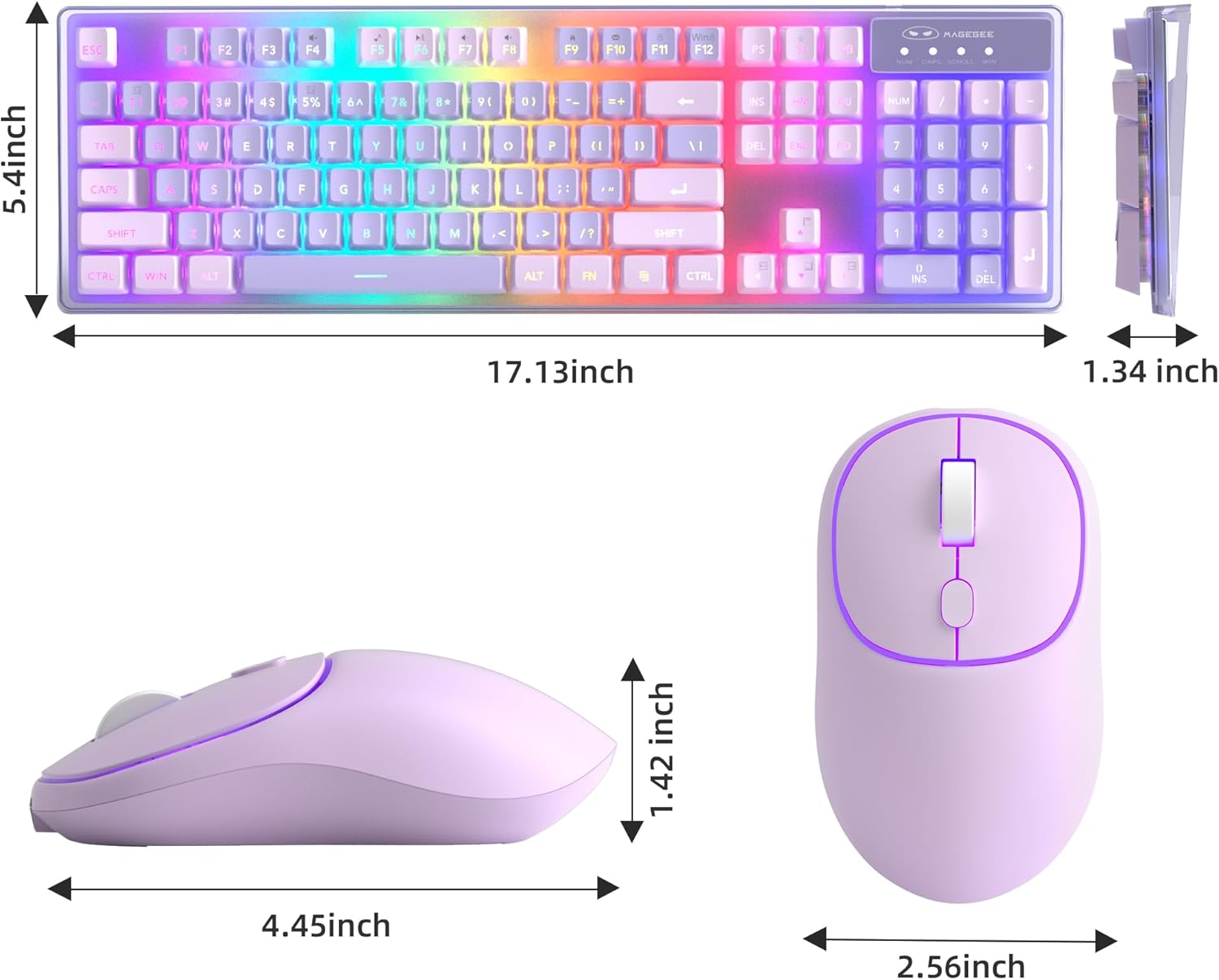 MageGee V550 Wireless Gaming Keyboard and Mouse, 2.4G Full-S... - Image 8