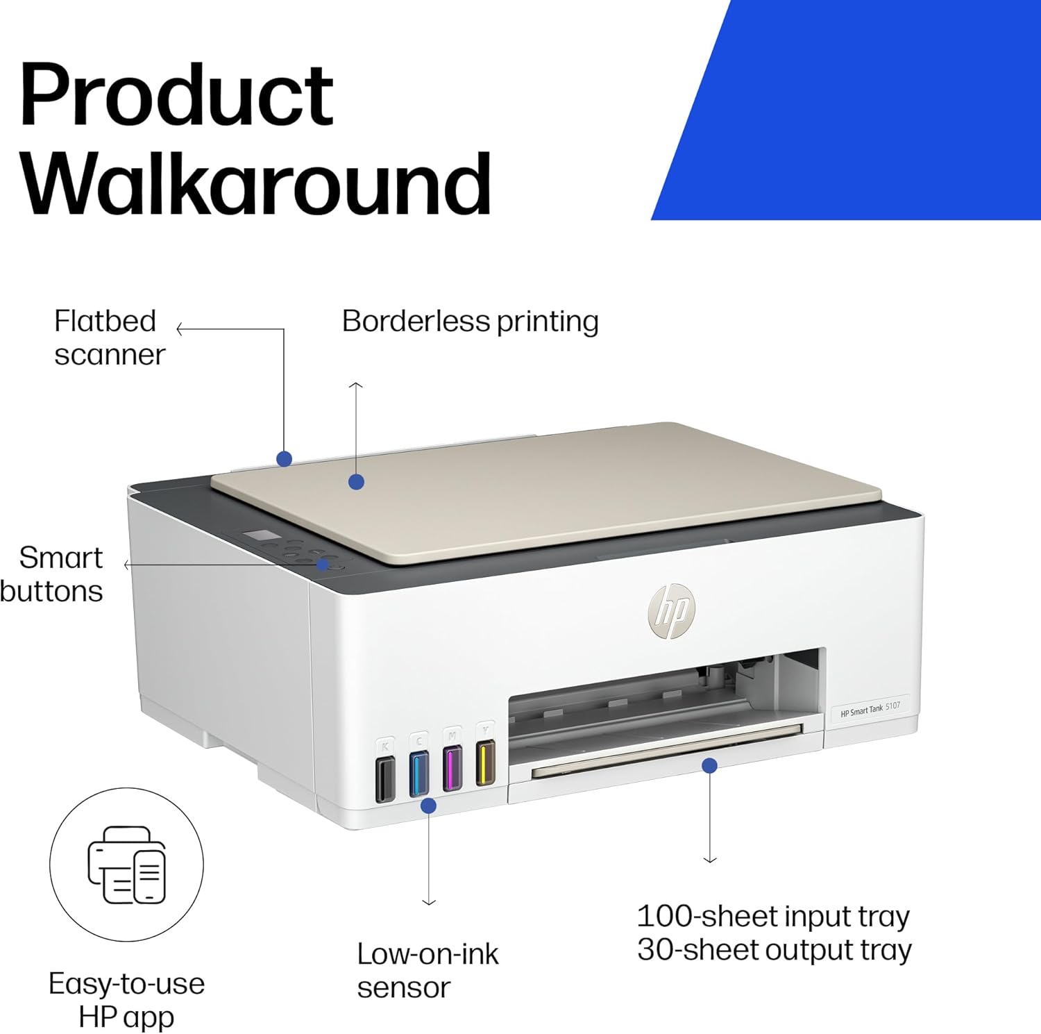 HP Smart Tank 5107 All in One Printer | Perfect for Home | C... - Image 6
