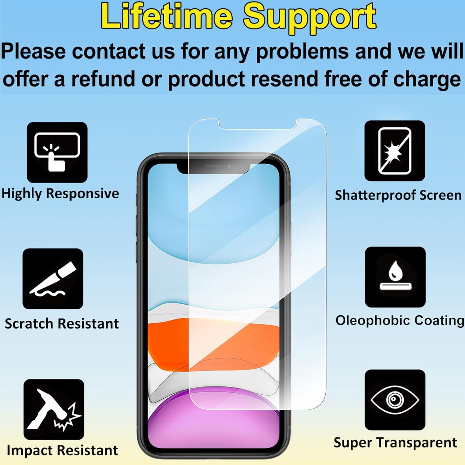 4youquality [4-Pack Screen Protector for iPhone 11 and iPhon... - Image 3