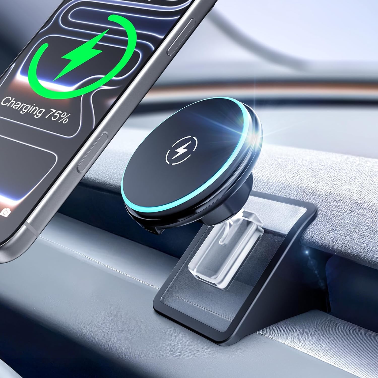 CloudValley Magnetic Qi2 15W Wireless Charger Phone Mount fo... - Image 2
