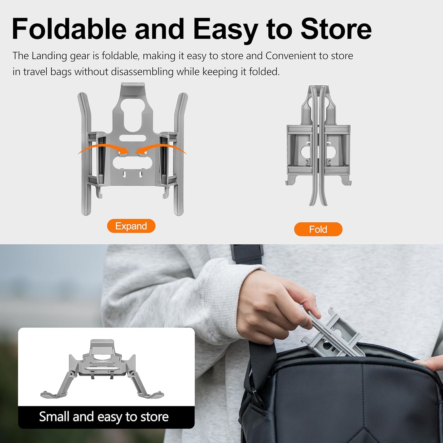 STARTRC Landing Gear for DJI Mini 4 Pro landing Leg Foldable... - Image 5