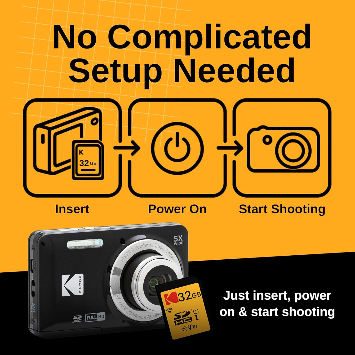 Digital Camera Set Bundle with Kodak Pixpro FZ55 Compact Dig... - Image 6