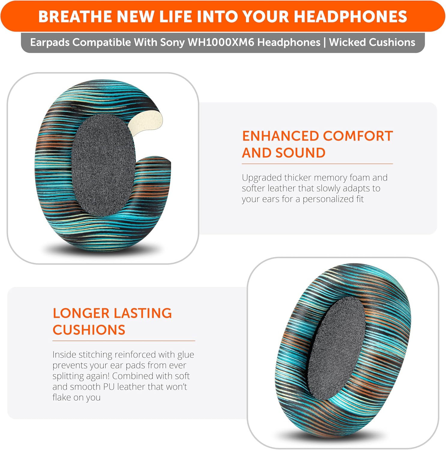 WC PadZ XM6 – Premium Replacement Earpads Compatible With So... - Image 5