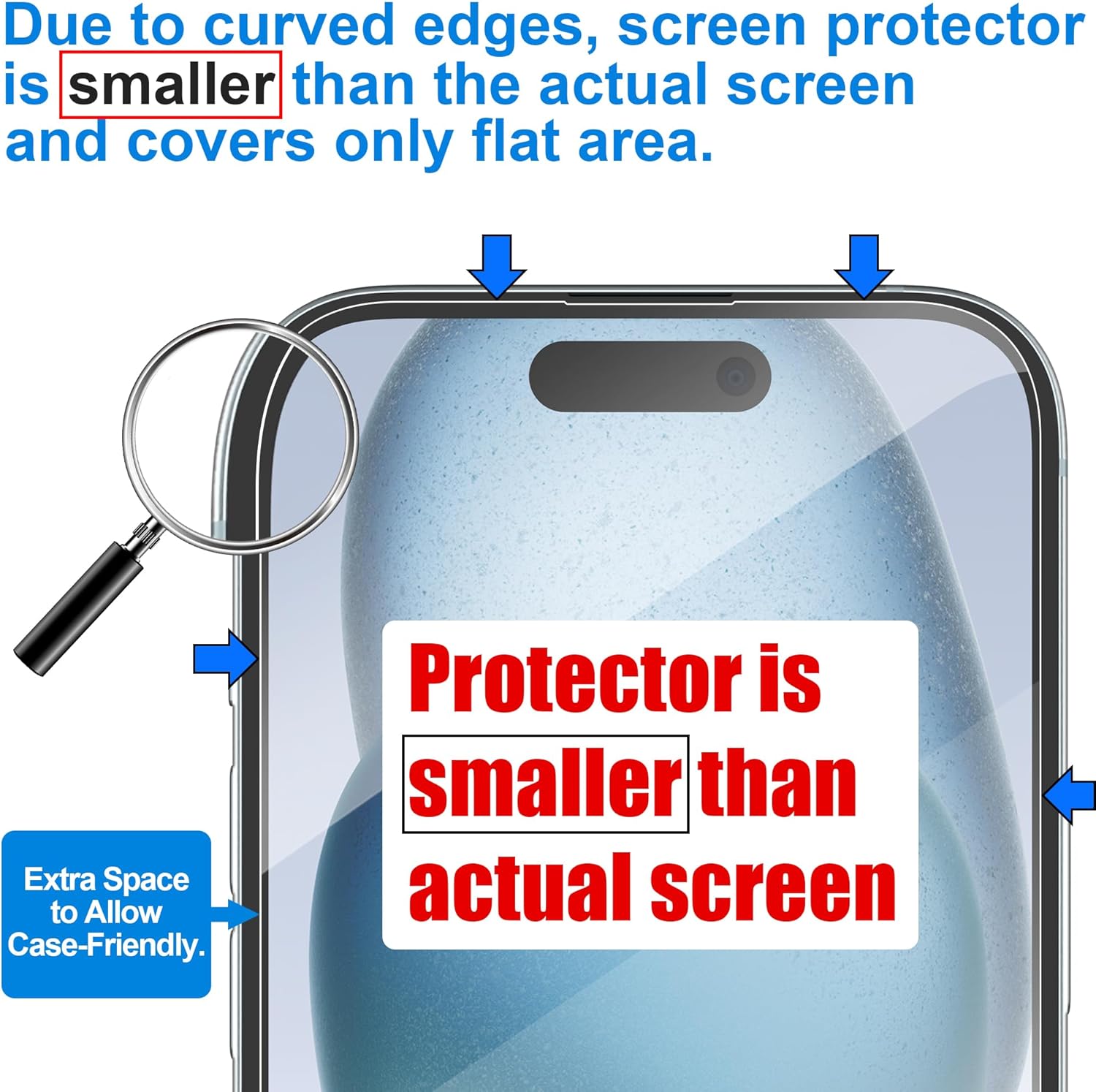 4youquality [4-in-1 Screen Protector for iPhone 15 with Came... - Image 4
