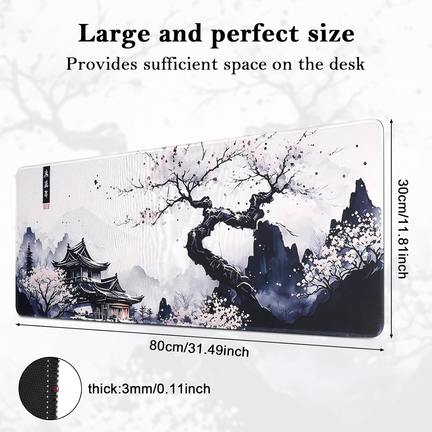 Non Slip Mouse Pad, 80 x 30cm Mouse Mat Extended, Gaming Mou... - Image 3