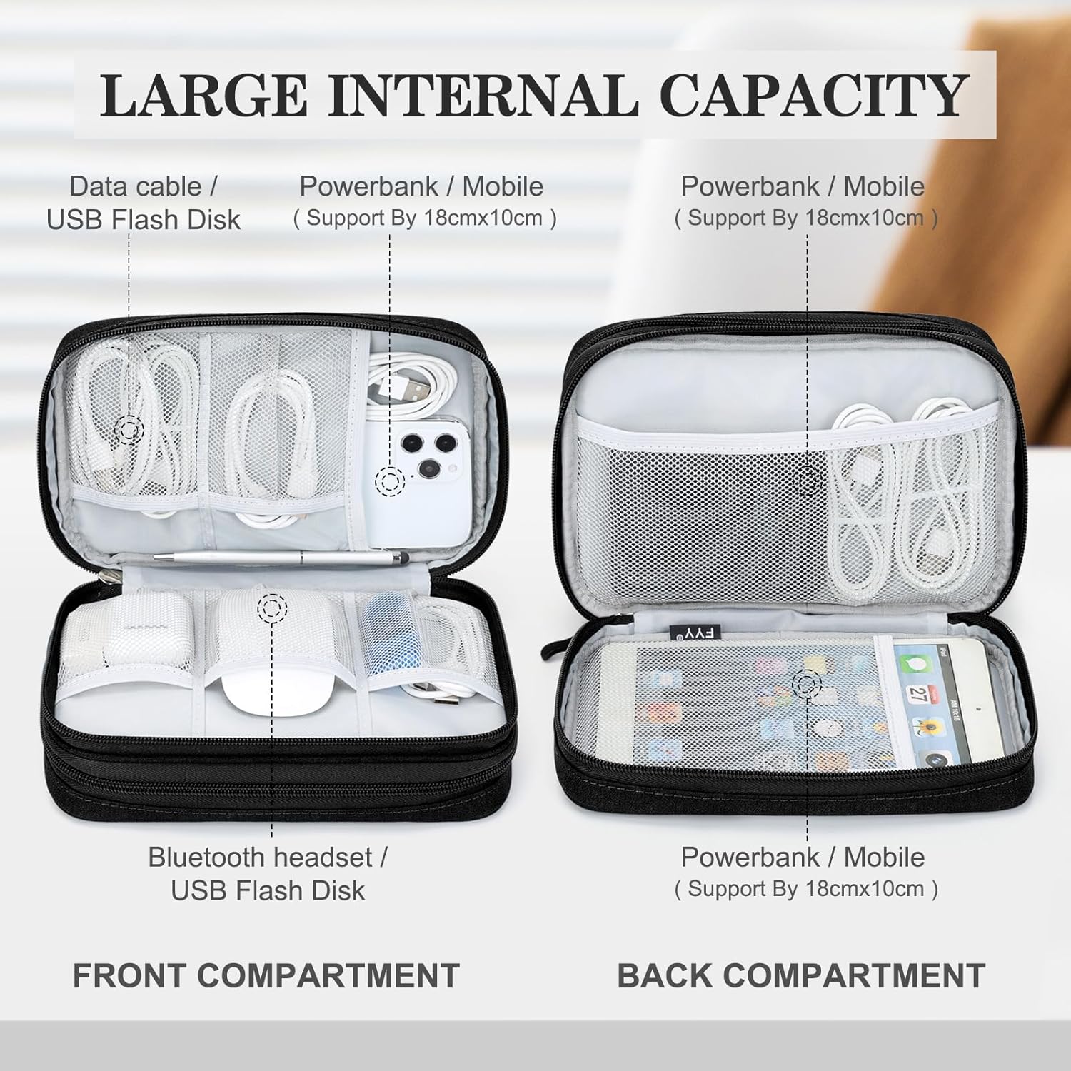 FYY Travel Cable Organiser, Electronics Accessories Bag, Wat... - Image 4
