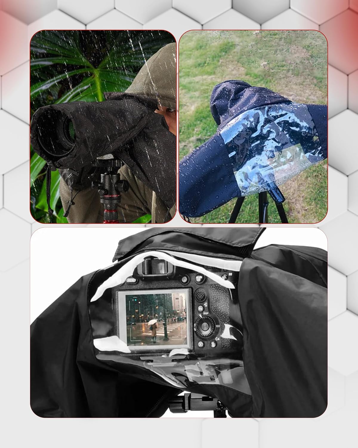 Universal Waterproof Camera Rain Cover with Drawstring Sleev... - Image 4