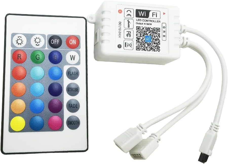 LED Smart RGB WiFi Controller Dual 4-Pin Output with 24-Key ... - Image 3