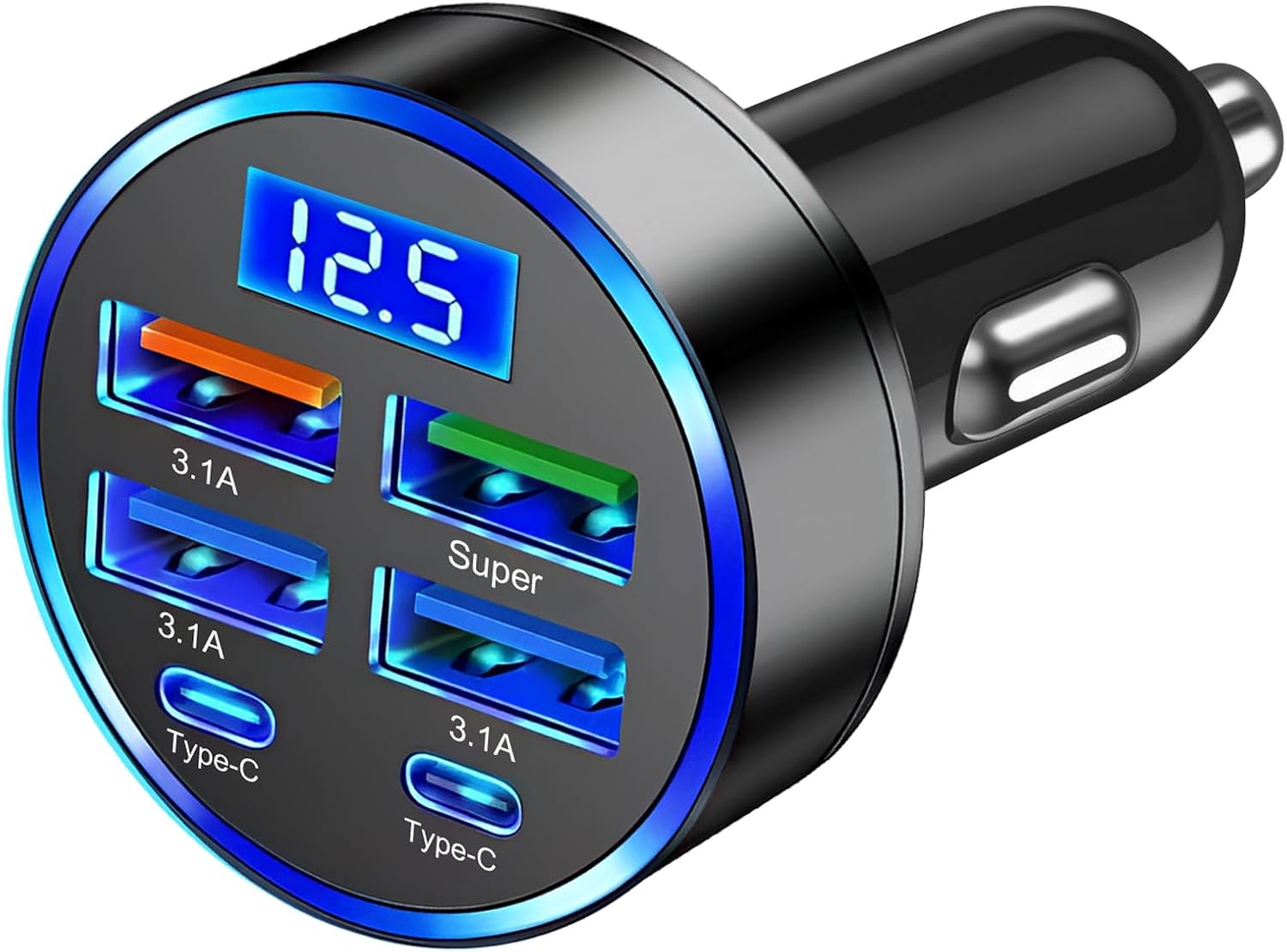Car 6 in 1 Car USB Charger Super Fast Charge, 6 Ports Charge... - Image 2