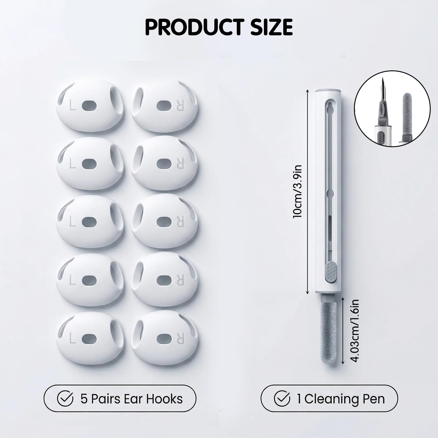 5 Pairs Anti-Slip Ear Tips for AirPods 4, Soft Silicone Anti... - Image 5