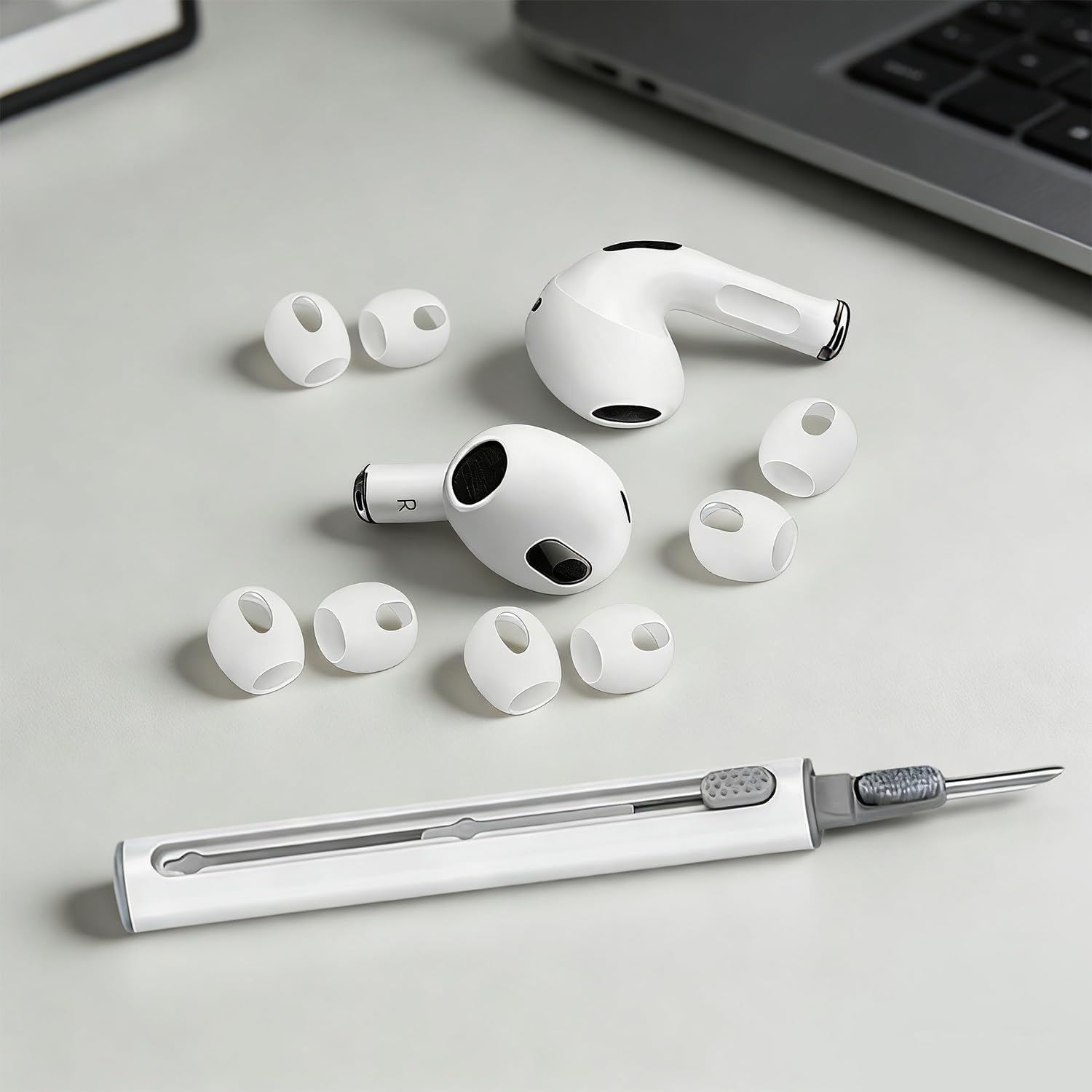 5 Pairs Anti-Slip Ear Tips for AirPods 4, Soft Silicone Anti... - Image 3