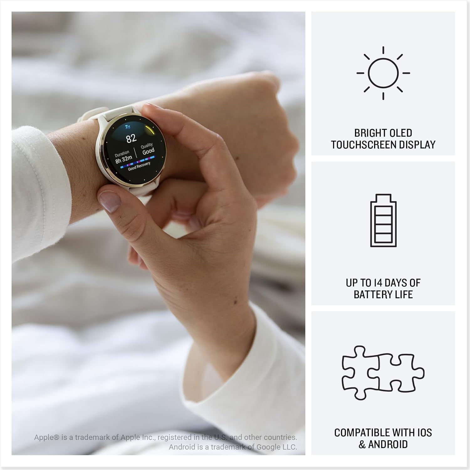 Garmin Venu 3S, 41mm GPS smartwatch, AMOLED touchscreen, all... - Image 4