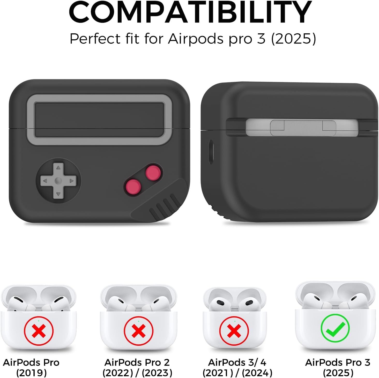 TRONWIN for AirPods Pro 3 Case - 2025 Silicone Game Console ... - Image 3