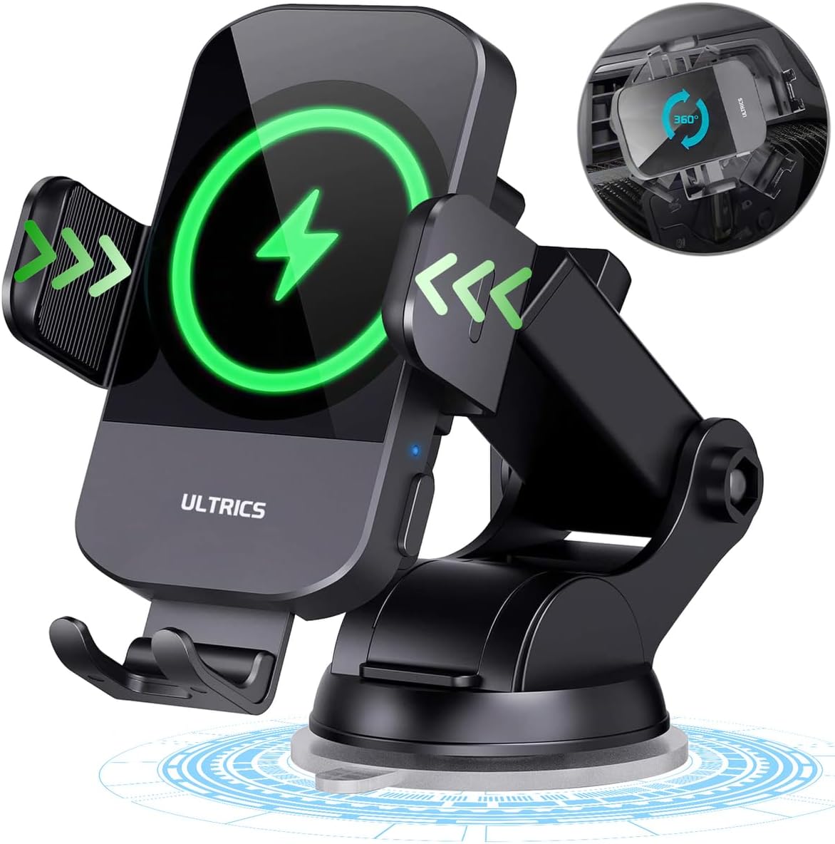 ULTRICS Car Phone Holder Wireless Charger, Ultra Fast Car Wi... - Image 2