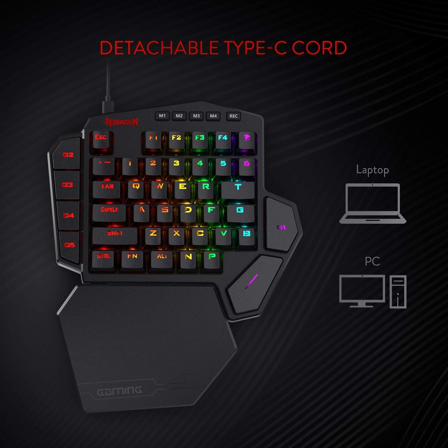 Redragon K585 DITI One-Handed RGB Mechanical Gaming Keyboard... - Image 9