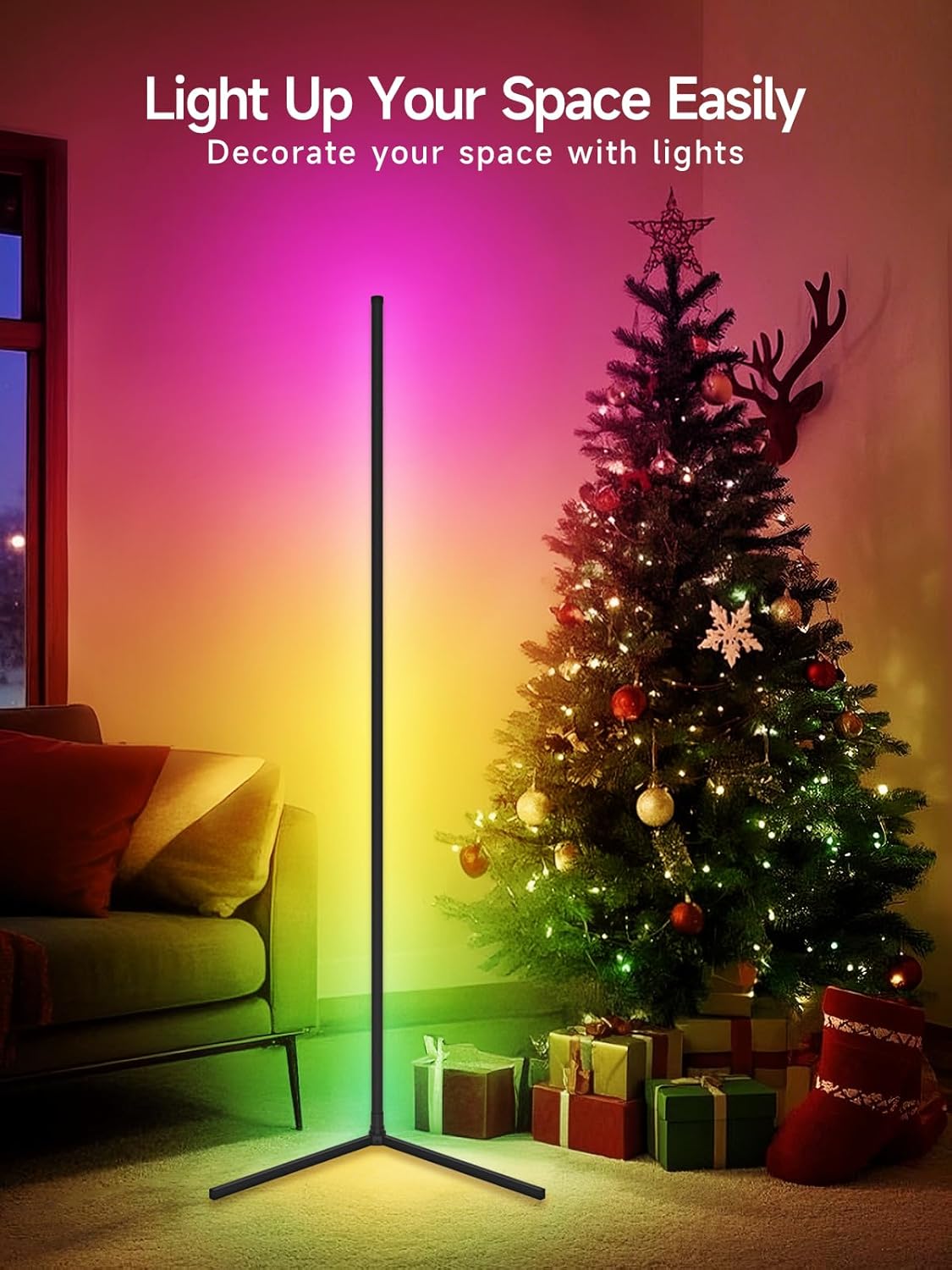 Tyute LED Floor Lamp, RGB Modern Corner Lamp with 16 Million... - Image 6