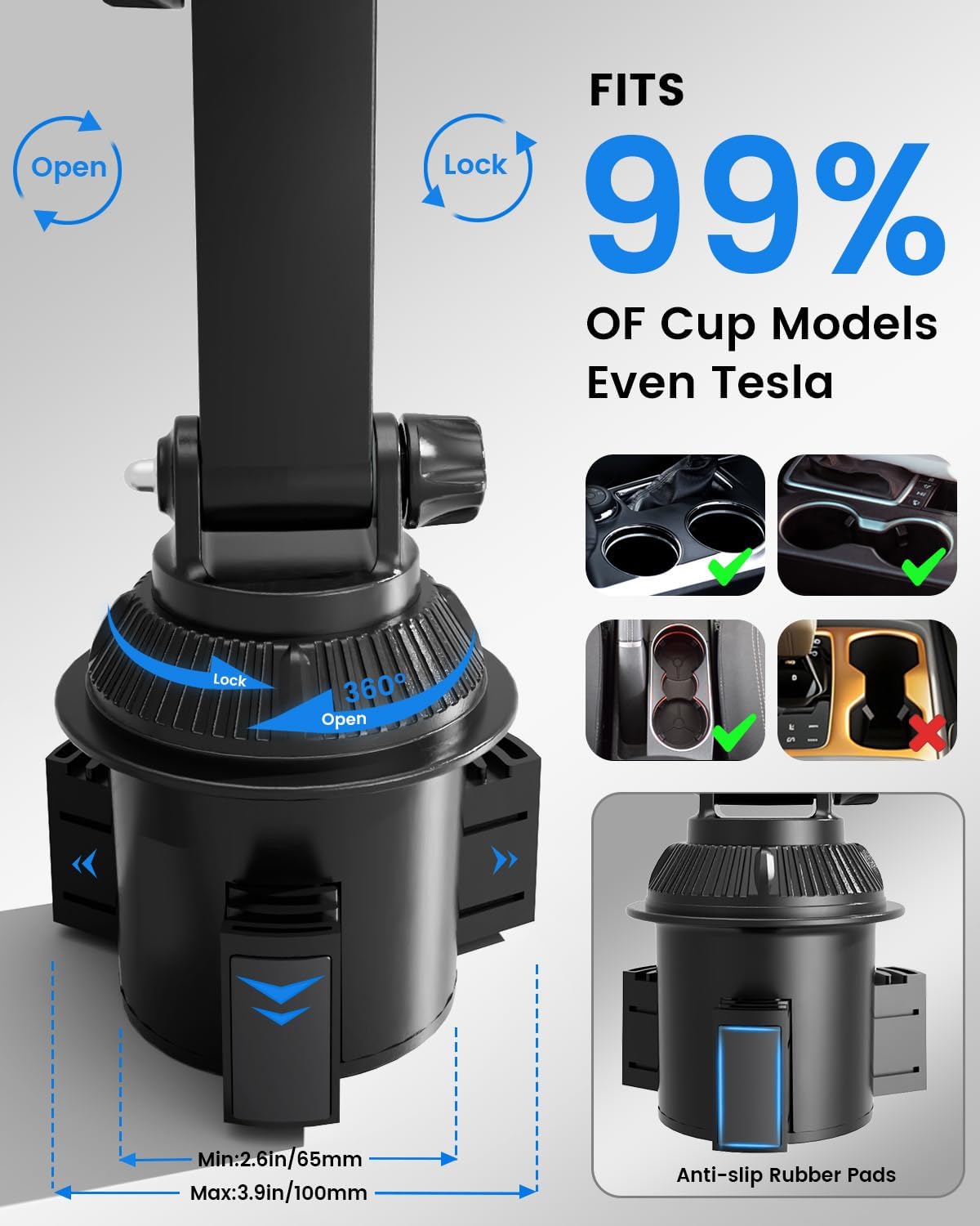 OHLPRO for MagSafe Car Charger Cup Holder Mount, 15W Fast Wi... - Image 7