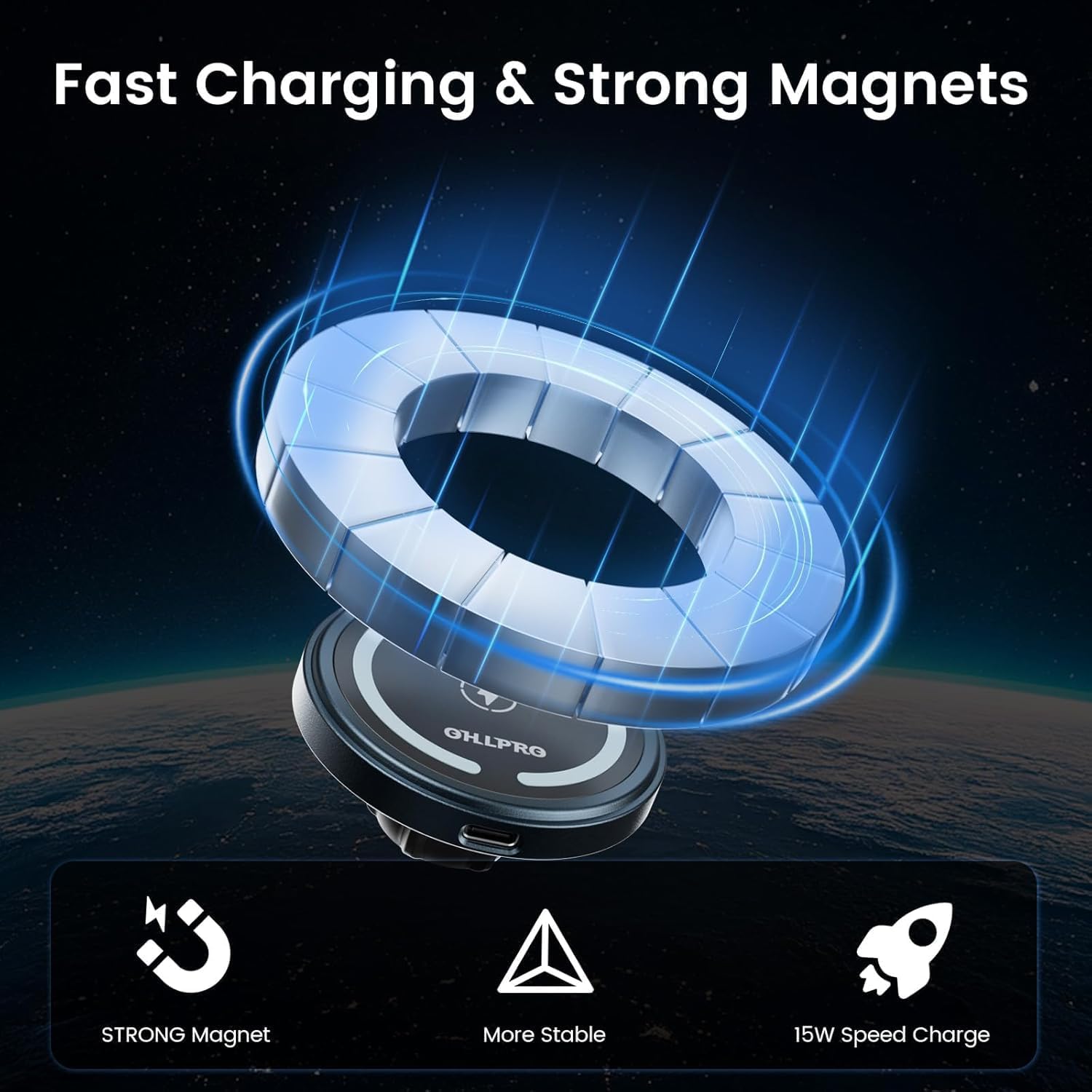 OHLPRO for MagSafe Car Charger Cup Holder Mount, 15W Fast Wi... - Image 6