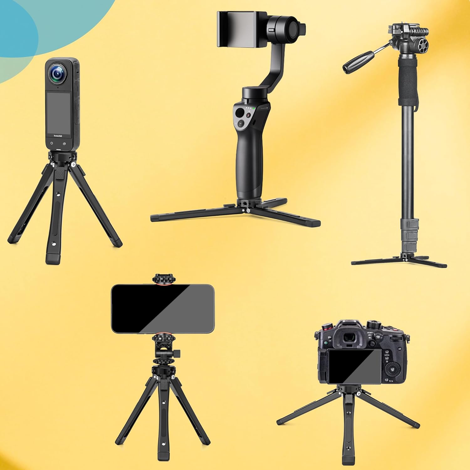 Zeadio Heavy Duty Metal Camera Tripod Stand - Universal Smal... - Image 7