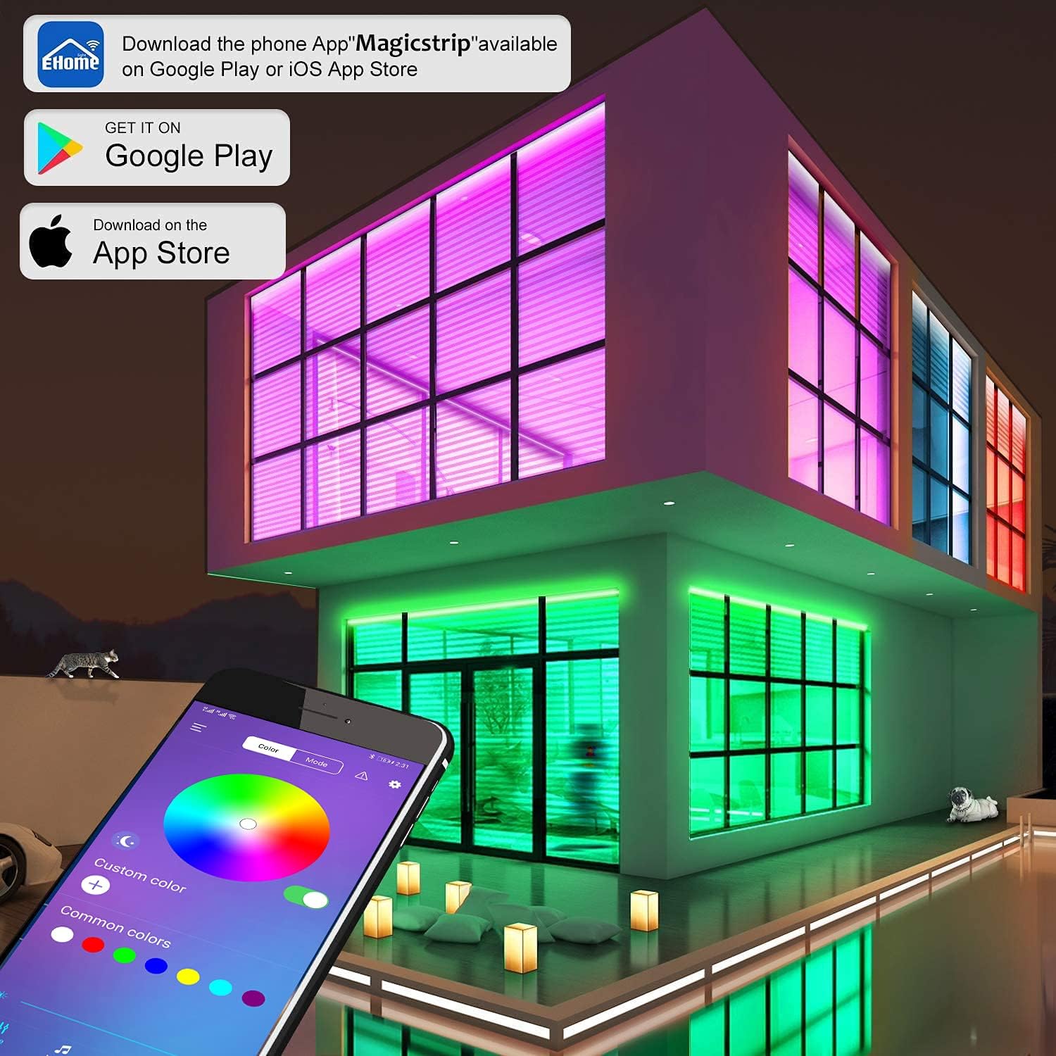 GOTUS USB LED Light Strips with Remote, RGB SMD 5050 Bluetoo... - Image 5