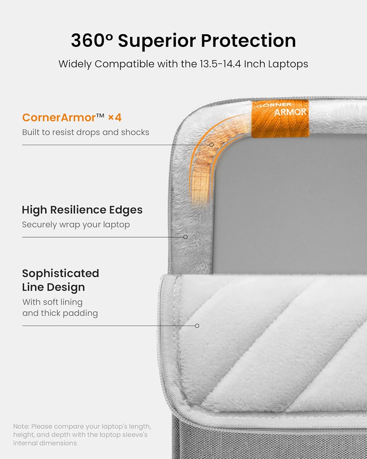 tomtoc 360 Protective Laptop Case Sleeve for 14 Inch Lenovo,... - Image 5