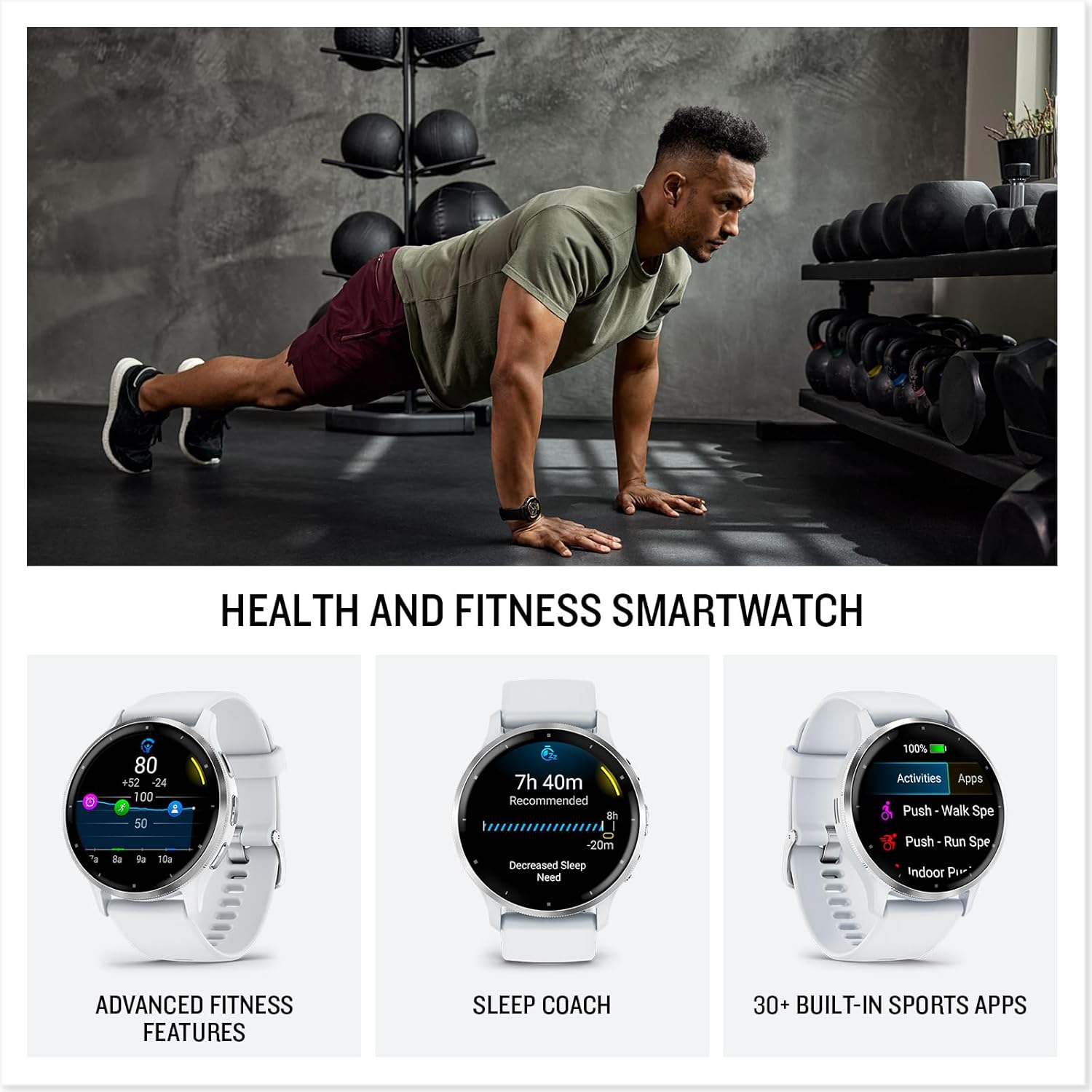 Garmin Venu 3S, 41mm GPS smartwatch, AMOLED touchscreen, all... - Image 3