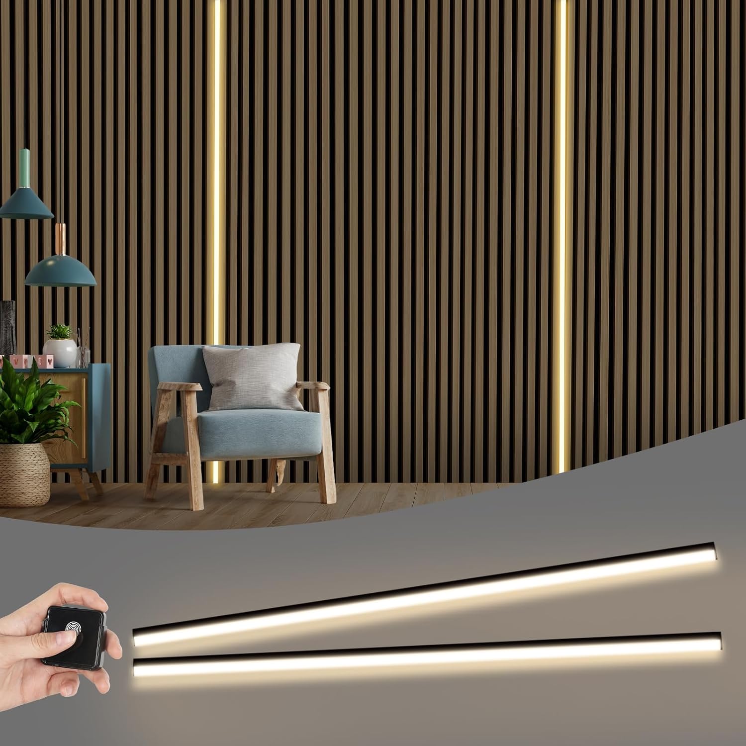 LED Strip Lights for Acoustic Wall Panels, 240 cm x 1.2 cm A... - Image 2