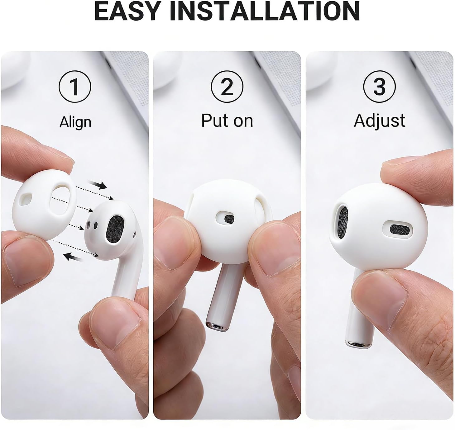 5 Pairs Anti-Slip Ear Tips for AirPods 4, Soft Silicone Anti... - Image 6