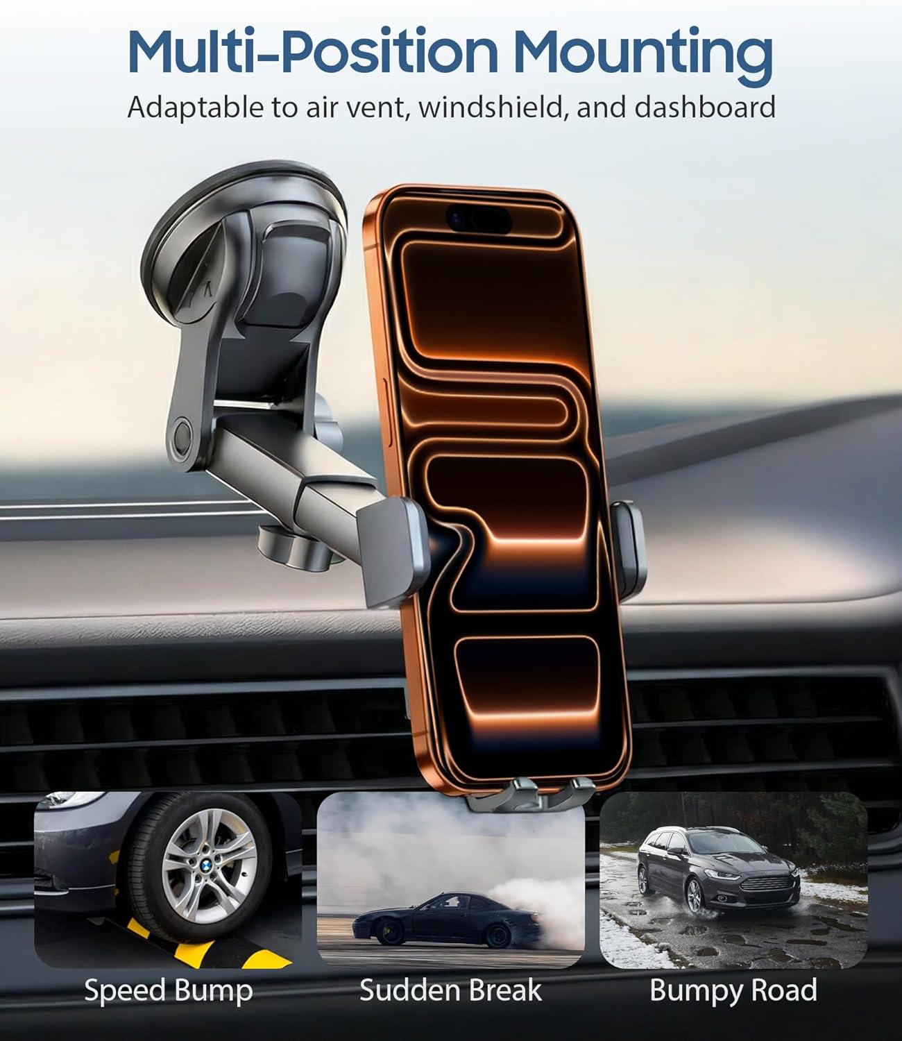 ULTRICS Car Phone Holder Wireless Charger, Ultra Fast Car Wi... - Image 7