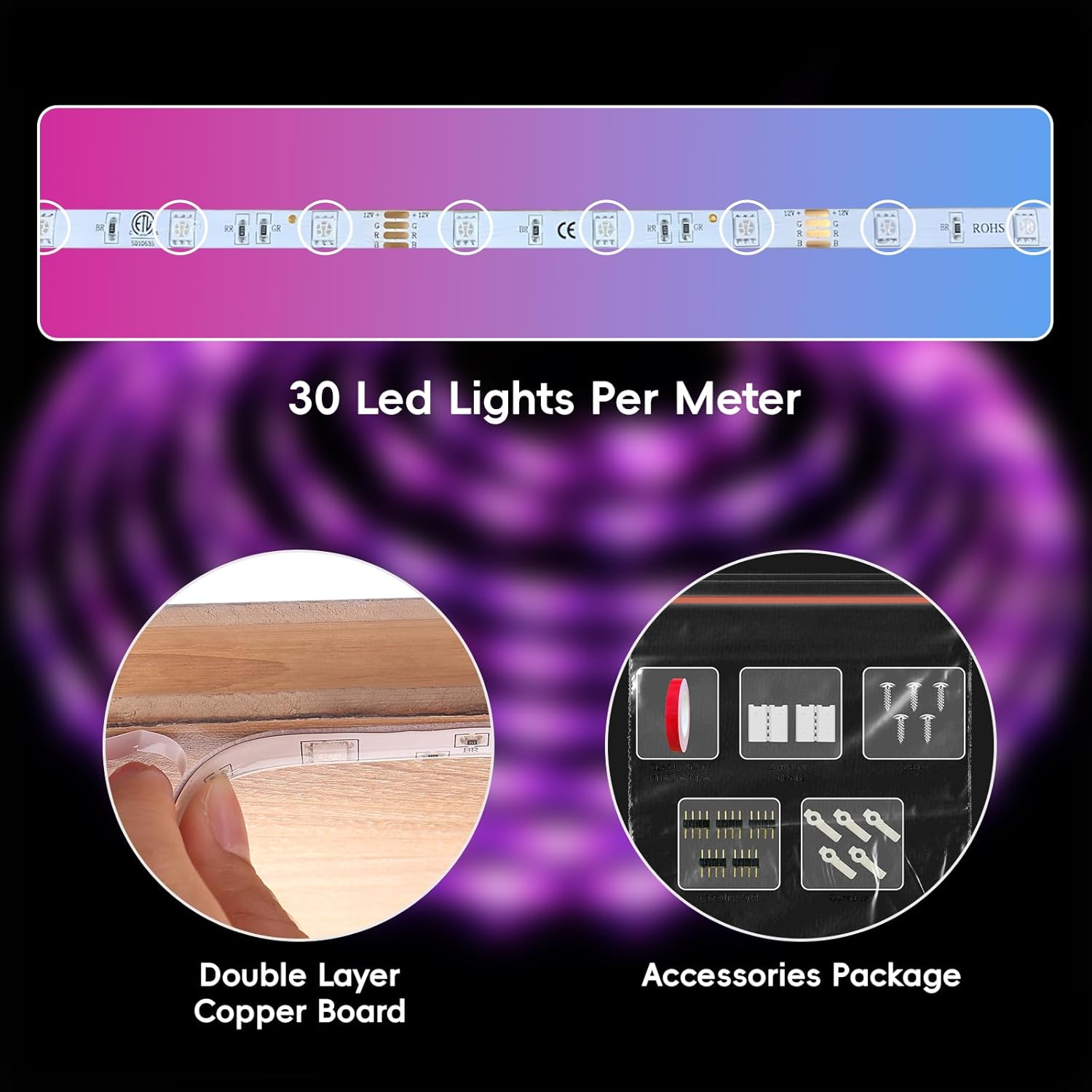 Led Strip Light Outdoor IP65 Waterproof App and IR Remote Co... - Image 5