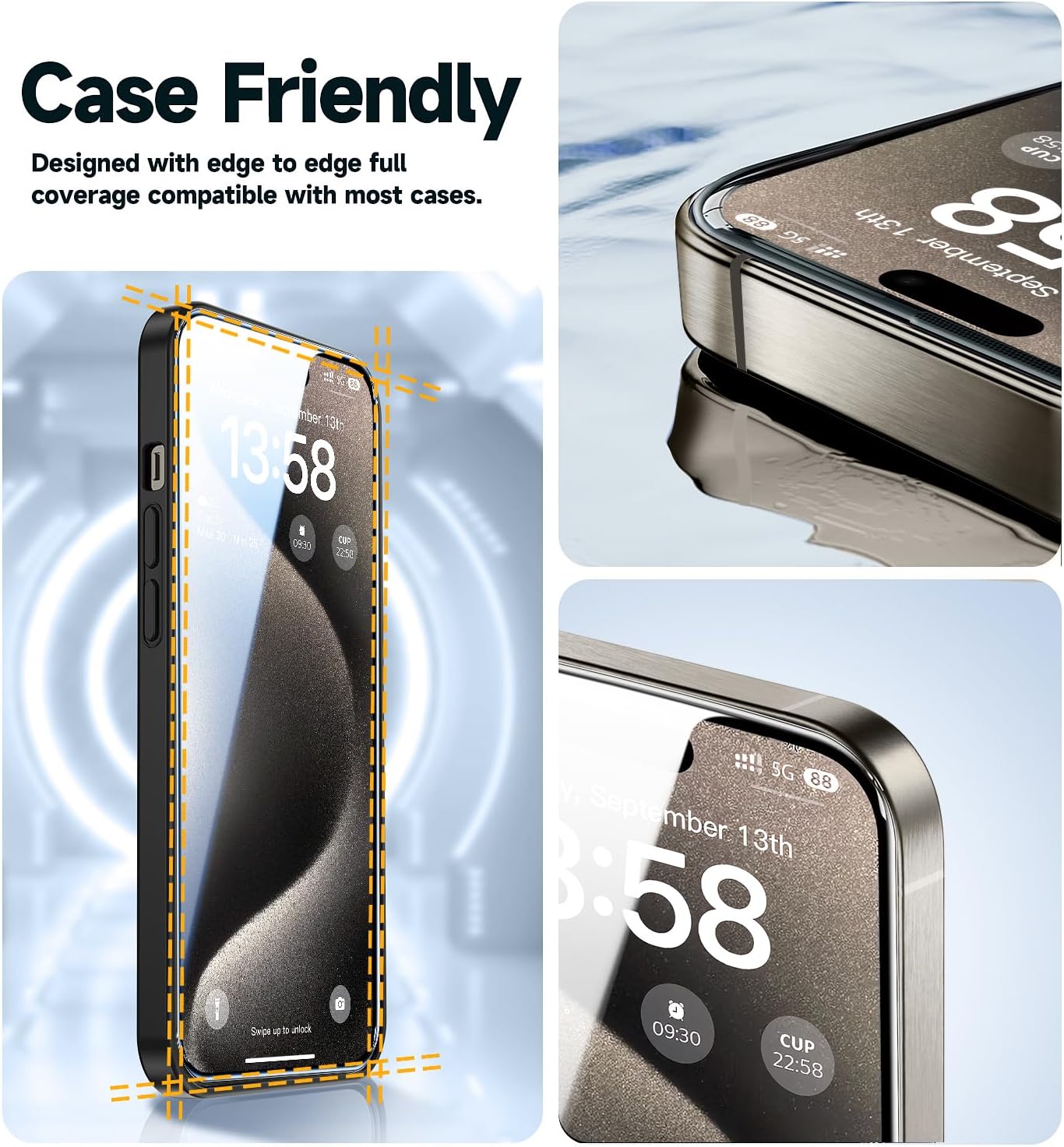 MAGIC JOHN 2 Pack for iPhone 15 Pro Max 6.7 inch Tempered Gl... - Image 7